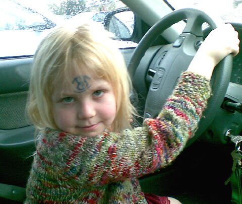 Driving age lowered for 5 year olds with creepy eye tattoos.